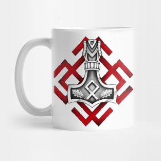 Thors hammer with rune ornament Mug